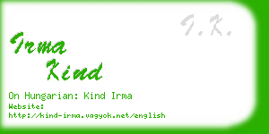 irma kind business card
